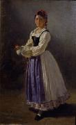Filippo Palizzi Figura di donna con una gallina fra le mani Germany oil painting artist